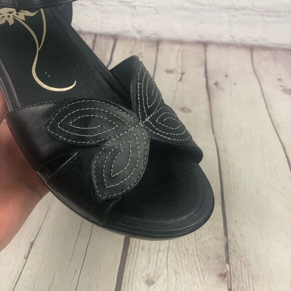 Dansko Black Leather Sandals Women's EU 40 - Picture 5 of 12